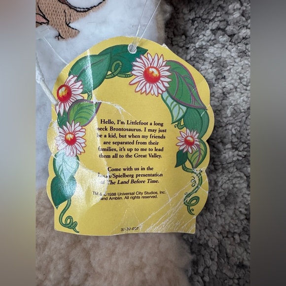 Vintage 1988 The Land Before Time Littlefoot Costume size 6-12 months - Picture 4 of 5